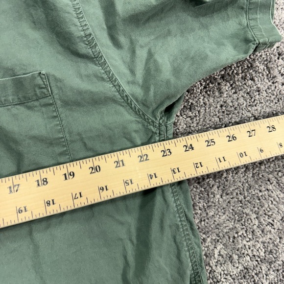 Vtg Cherokee Shirt Mens Large Green Short Sleeve Button Down Pocket Workwear - Picture 5 of 7